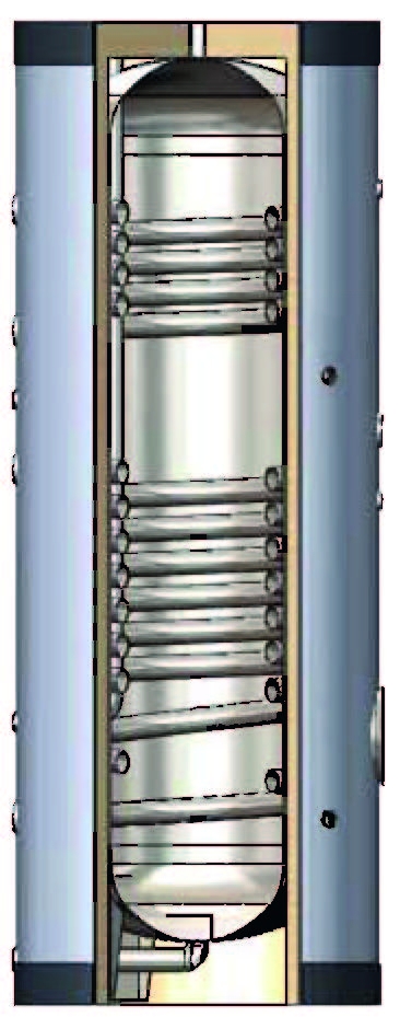Accumuli per ACS in INOX, doppia serpentina